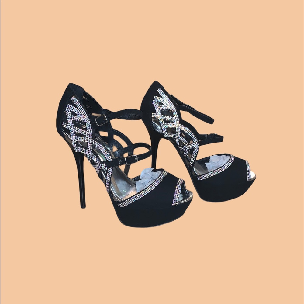 Black and bling stilettos